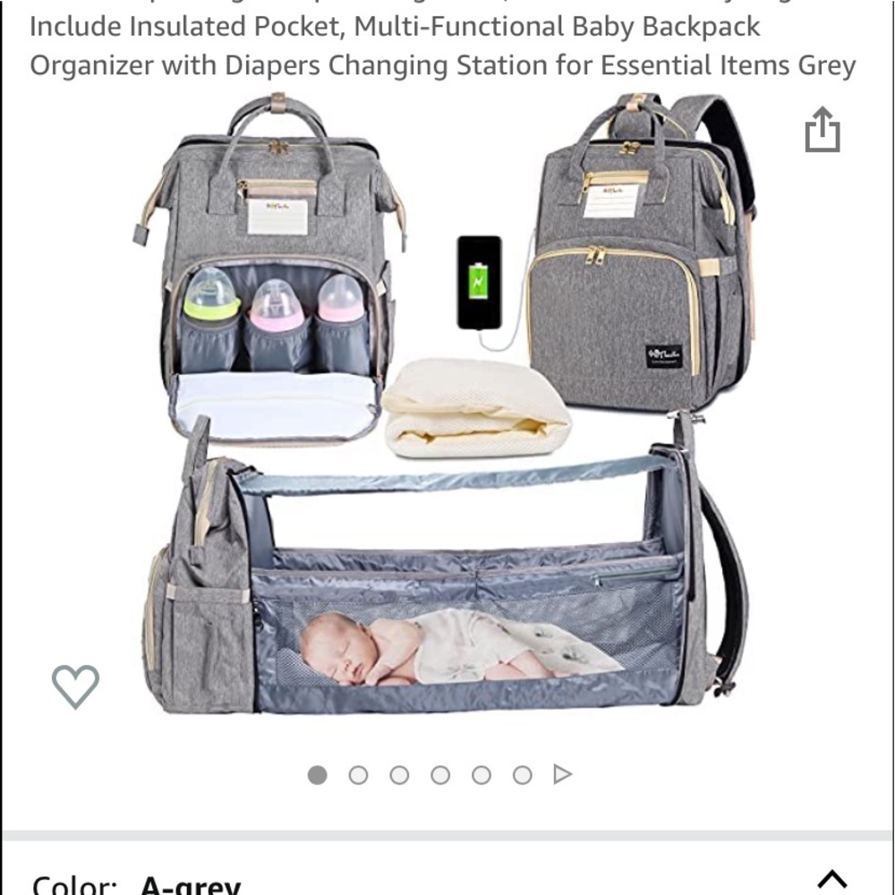 Baby changing station backpack.